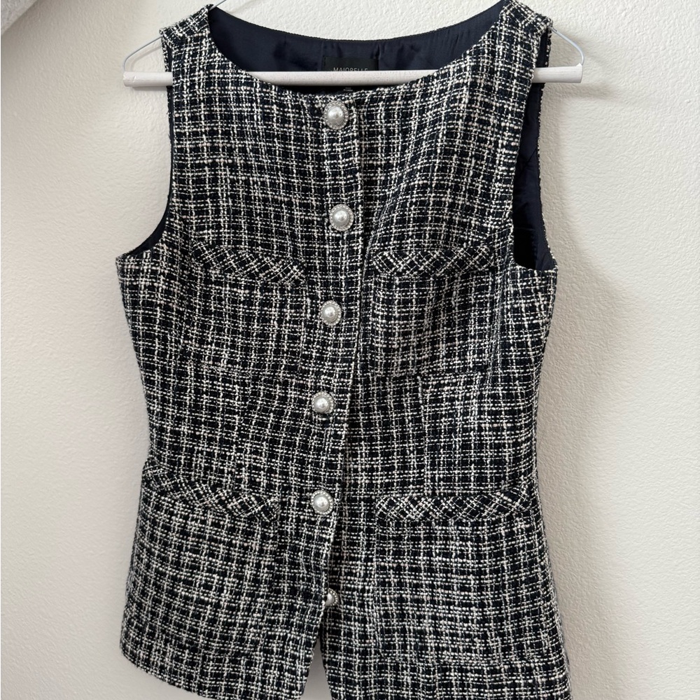 MAJORELLE Black Label Tweed Vest